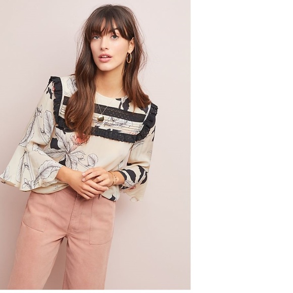 Anthropologie Tops - Anthropologie Addison Ruffled Blouse